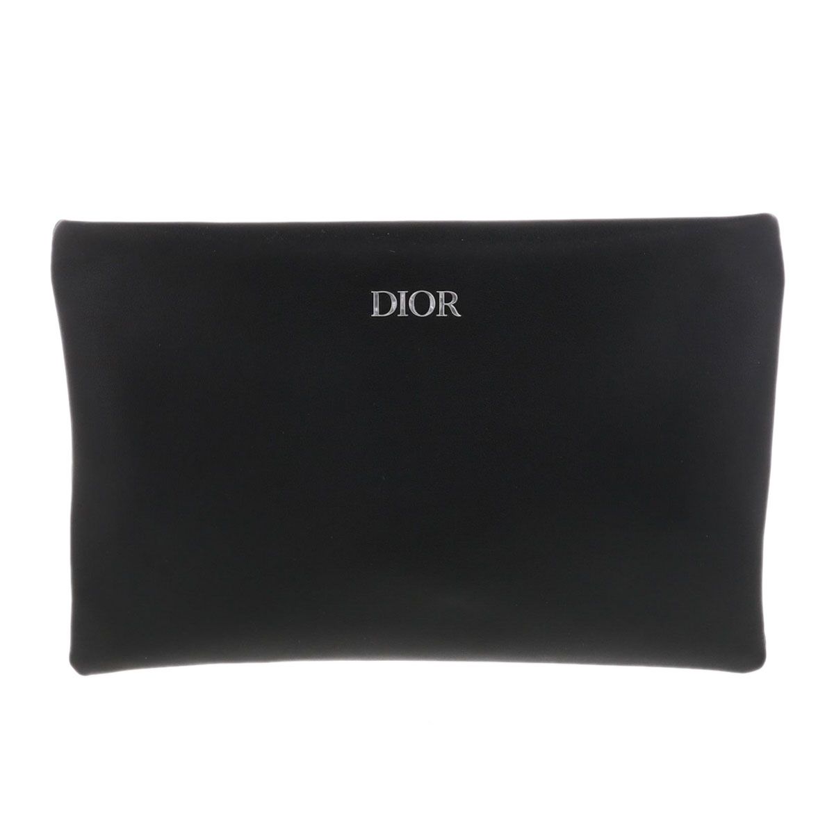 Christian Dior クリスチャンディオール クラッチバッグ レディース レザー ブラック シルバー金具