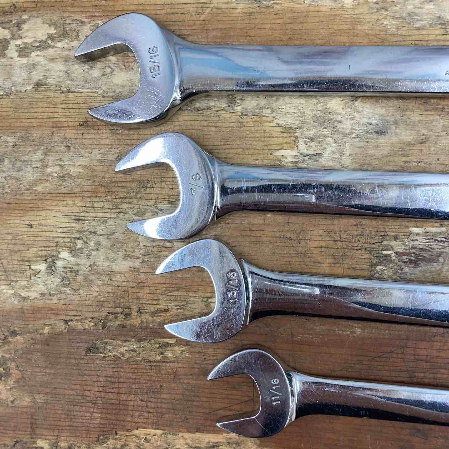 品 スナップオン Snap-on コンビネーションレンチセット 8本OEX30 28 26 22 20 18 14 10 旧ロゴ インチ 柏店