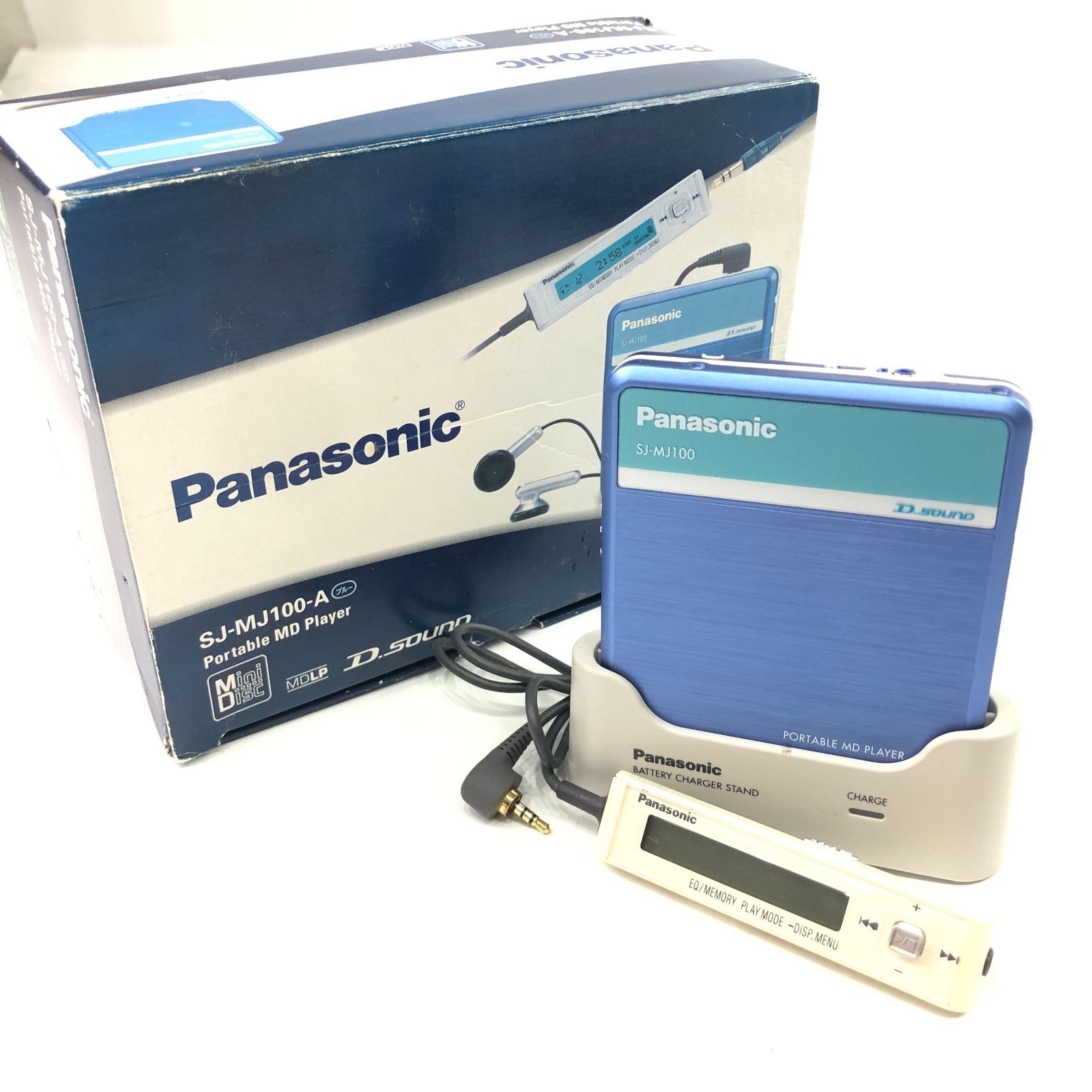 パナソニック ポータブル MDプレーヤー SJ-MJ100-A ブルー PANASONIC MD PLAYER