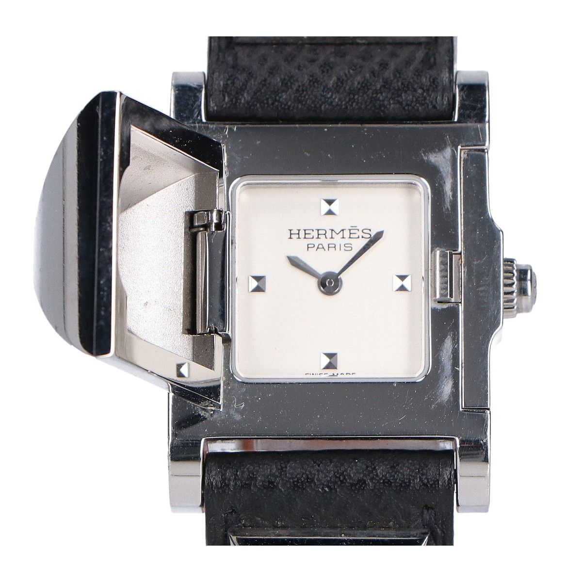 HERMES エルメス N刻印 ME 3.210 SS メドール エプソン クオーツ