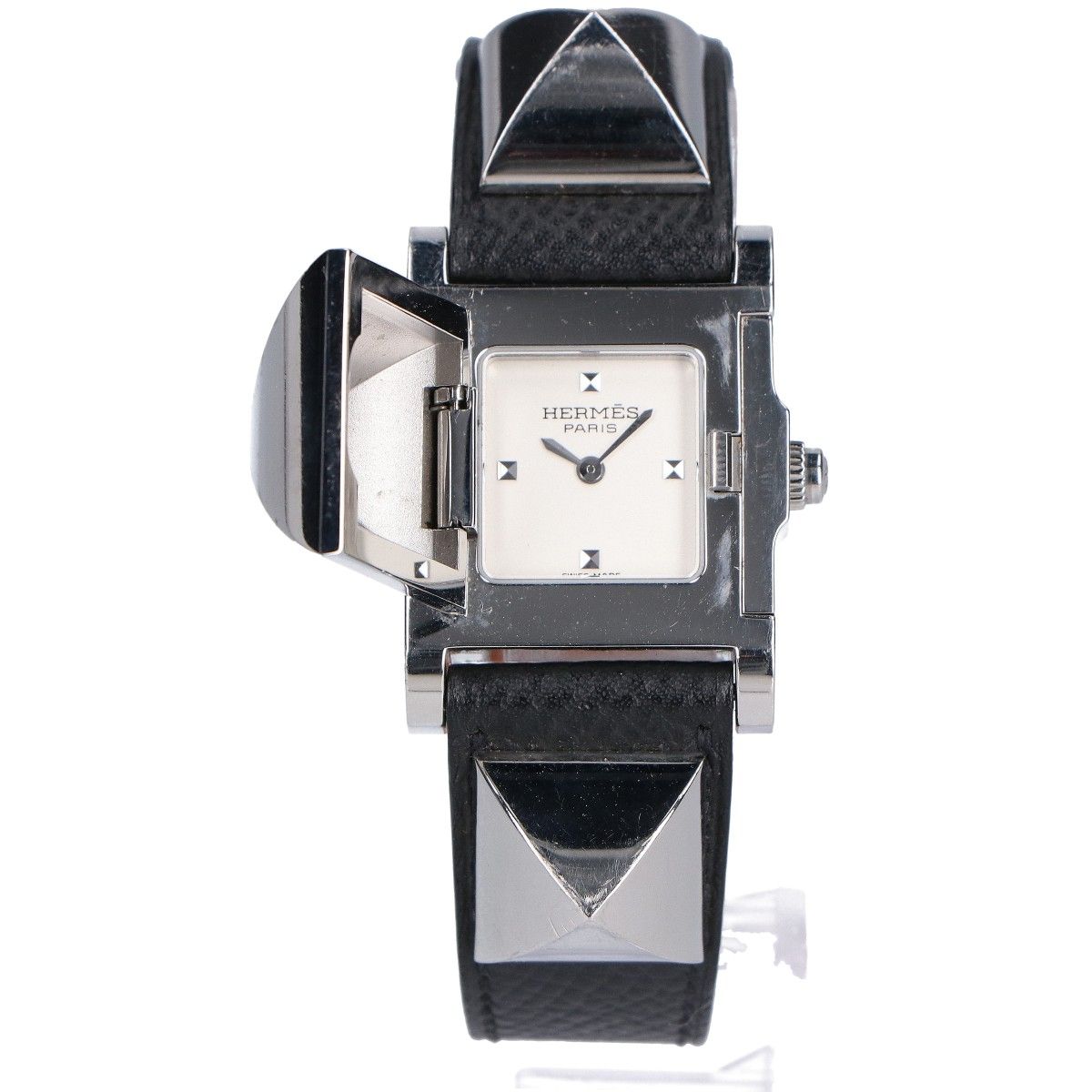  HERMES エルメス N刻印 ME 3.210 SS メドール エプソン クオーツ 腕時計(クォーツ) 腕時計(アナログ)