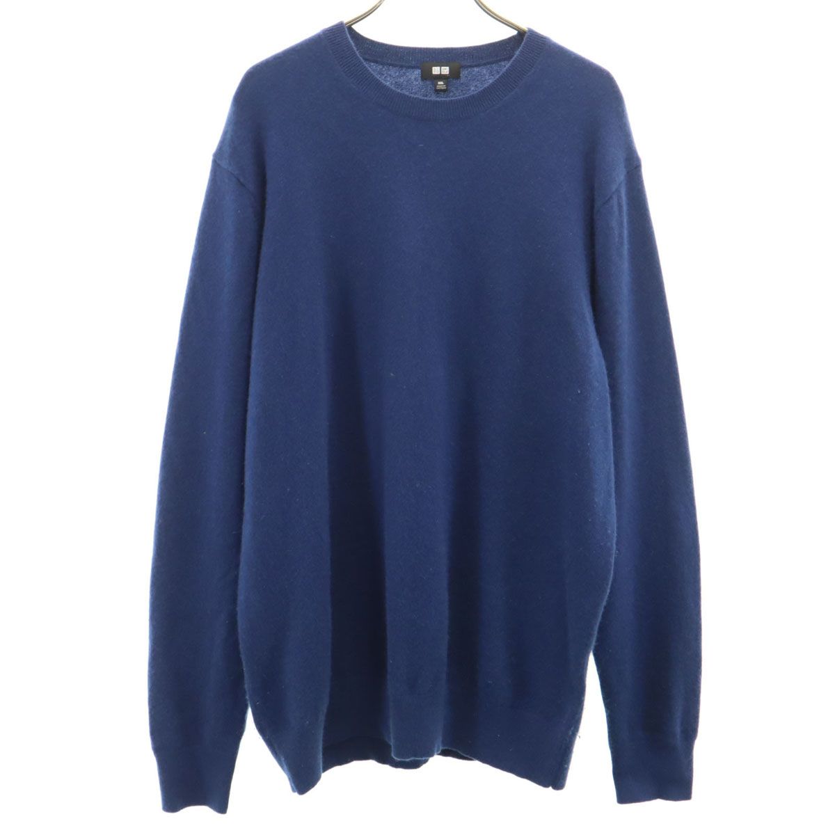 UNIQLO ユニクロ カシミヤ100％ 長袖 セーター XXL 青紺系 ニット メンズ 古着