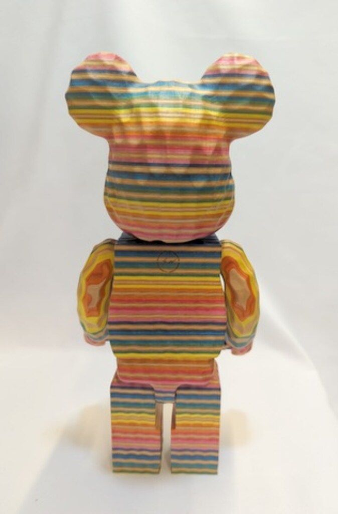 BE RBRICK カリモク HAROSHI fragment design x Carved wooden 400％