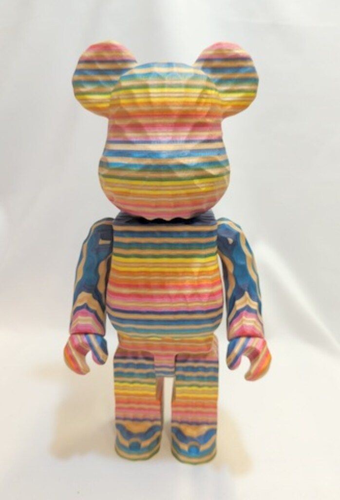 MEDICOMTOY BE RBRICK × カリモク HAROSHI fragment design x HAROSHI Carved wooden 400％