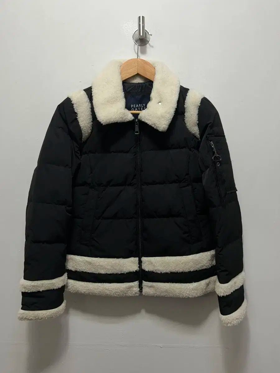 95 パーリーゲイツ レディース グースダウン ブラック シープスキン ダウン アウター 1