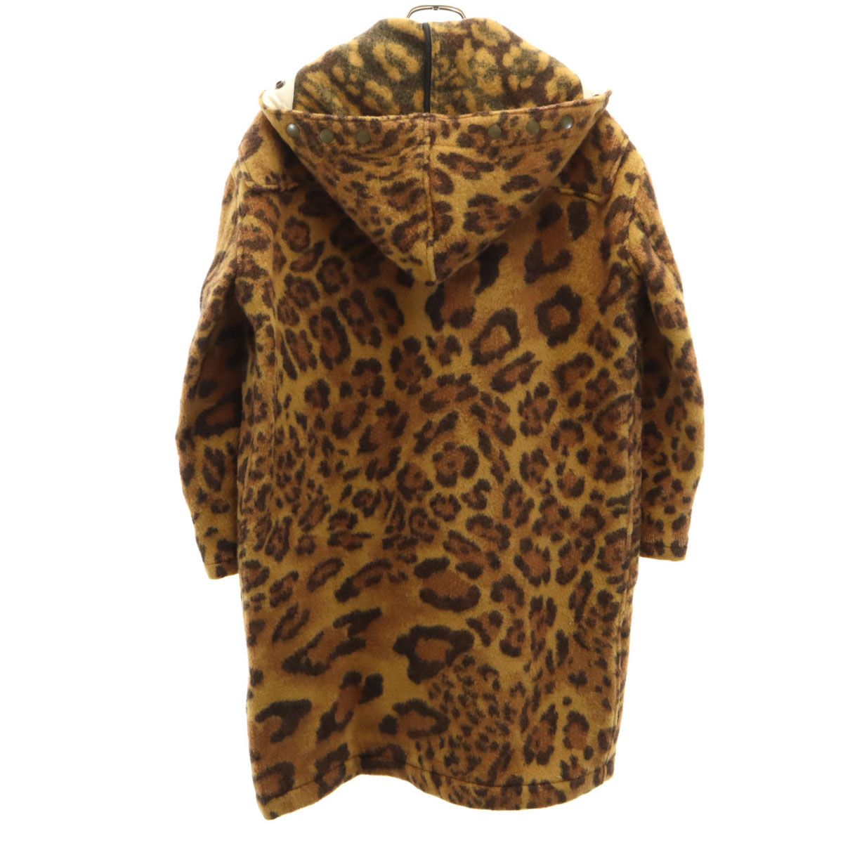 Needles ニードルズ レオパード ダッフルコート 1 ブラウン ヒョウ柄 メンズ 古着