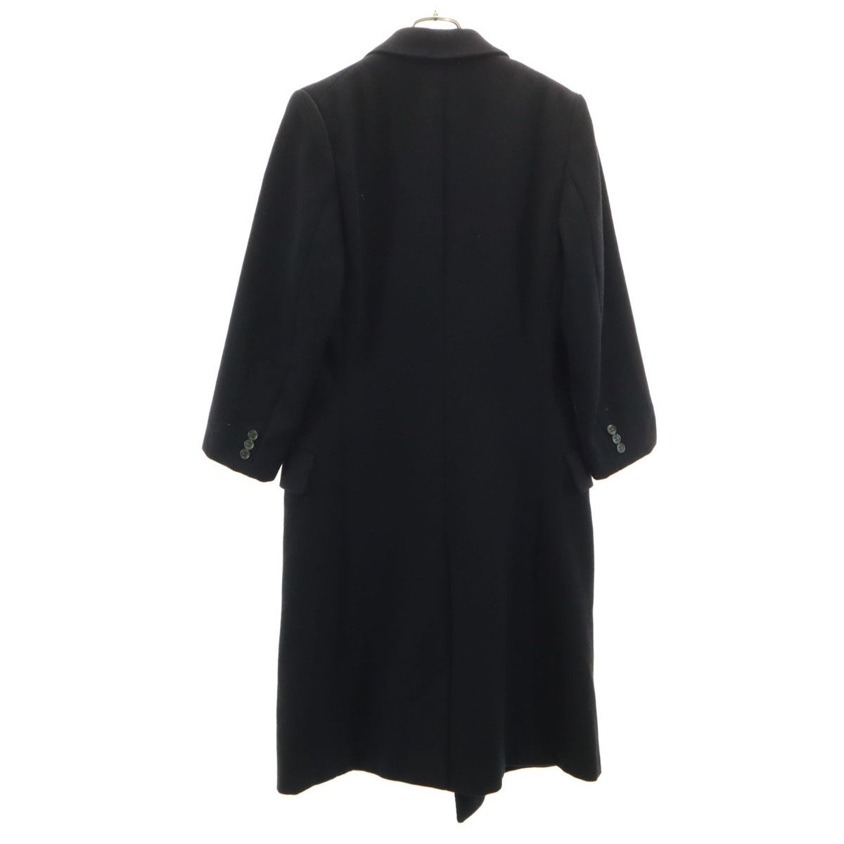 GIORGIO ARMANI ジョルジオアルマーニ 90s イタリア製 ヘリンボーン アルスター コート 48 ブラック メンズ 古着