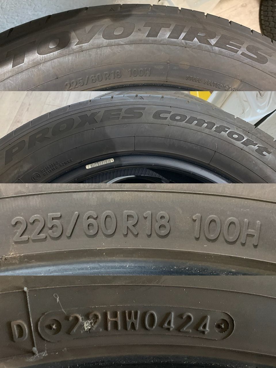 2510016 TOYO PROXES comfort 225 60 R 18 アルファード ヴェルファイア クラウンクロスオーバー ハリアー RAV 4 デリカD 5 レガシィアウトバック エクストレイル エスクード CX レクサス NX 等