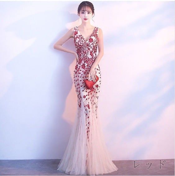 発表会 女優 イベント セクシ パーティ ドレス 9号 M OPN1106