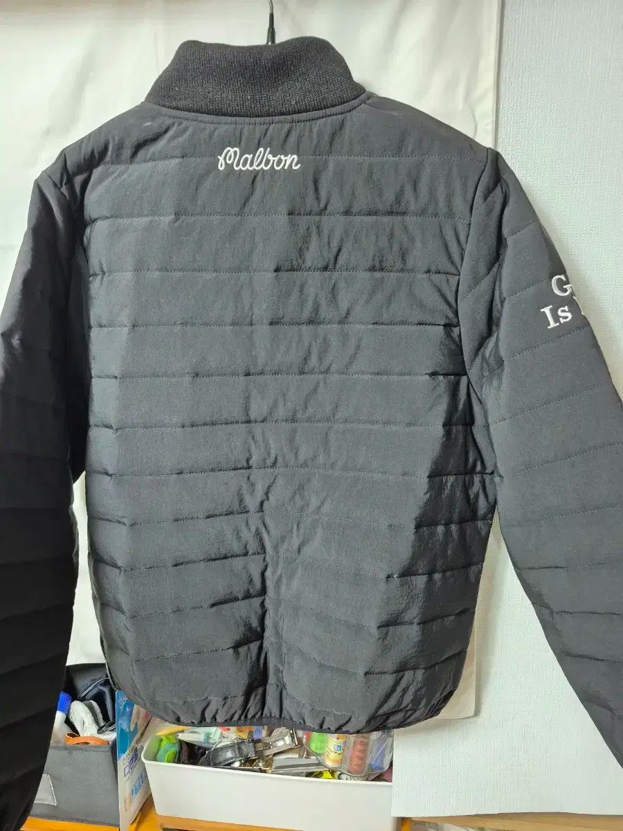 マルボンゴルフ キルティング ハーフネック ブラック アウター M