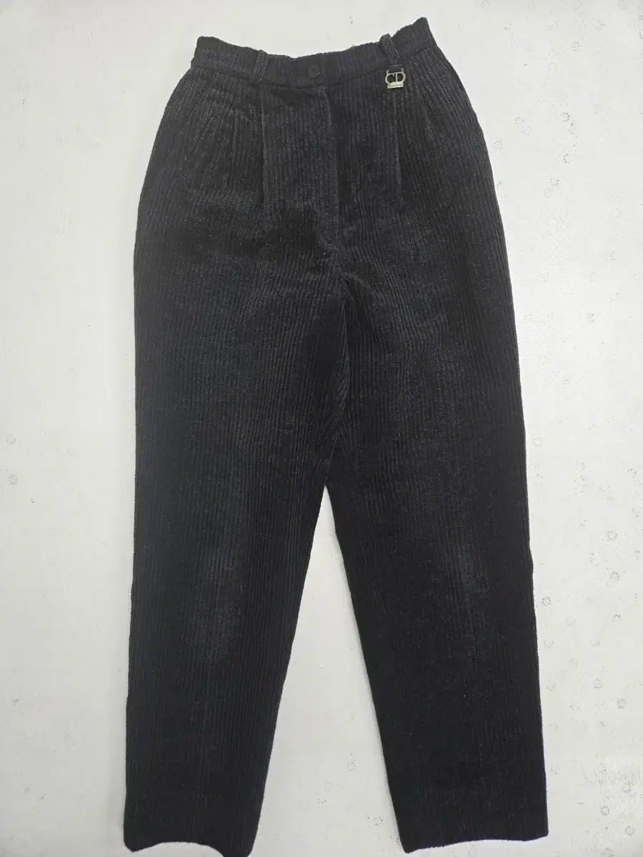 ディオール CD ブラック コーデュロイ ゴールデン ズボン