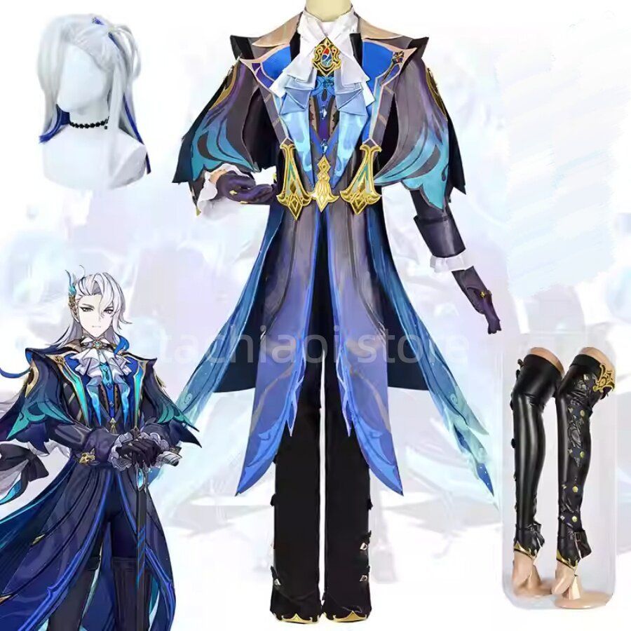 原神 ネヴィレット コスプレ 衣装 セット フォンテーヌ 審判長 竜 法の神