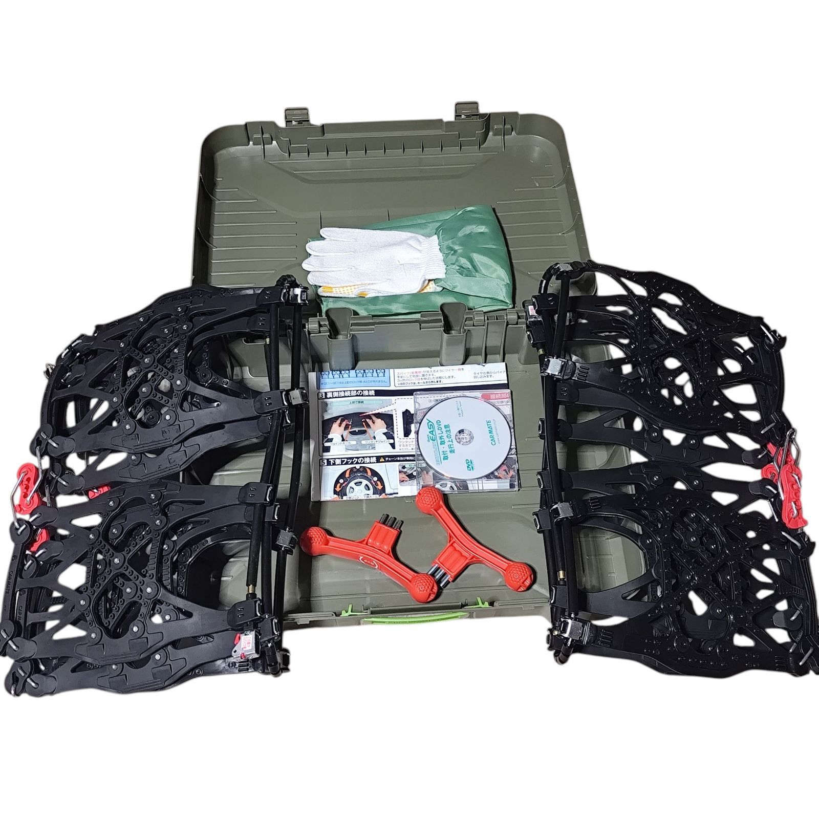 管理番号3104 カーメイト CARMATE 簡単装着 JASSA認定 非金属 タイヤチェーン バイアスロン クイックイージー 適合 185 60 R 15 冬 175 16 QE 6 L