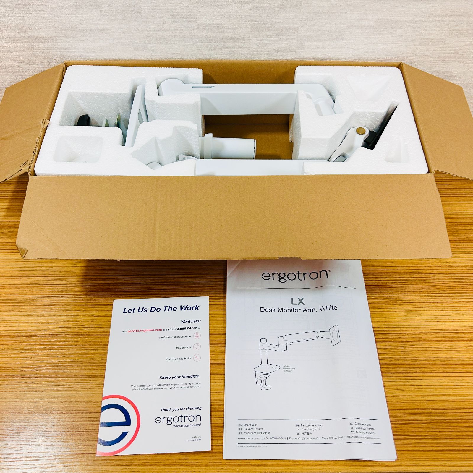 エルゴトロン LX デスク モニターアーム 45-490-216 ホワイト 白 34インチ 3.2 11.3 kg