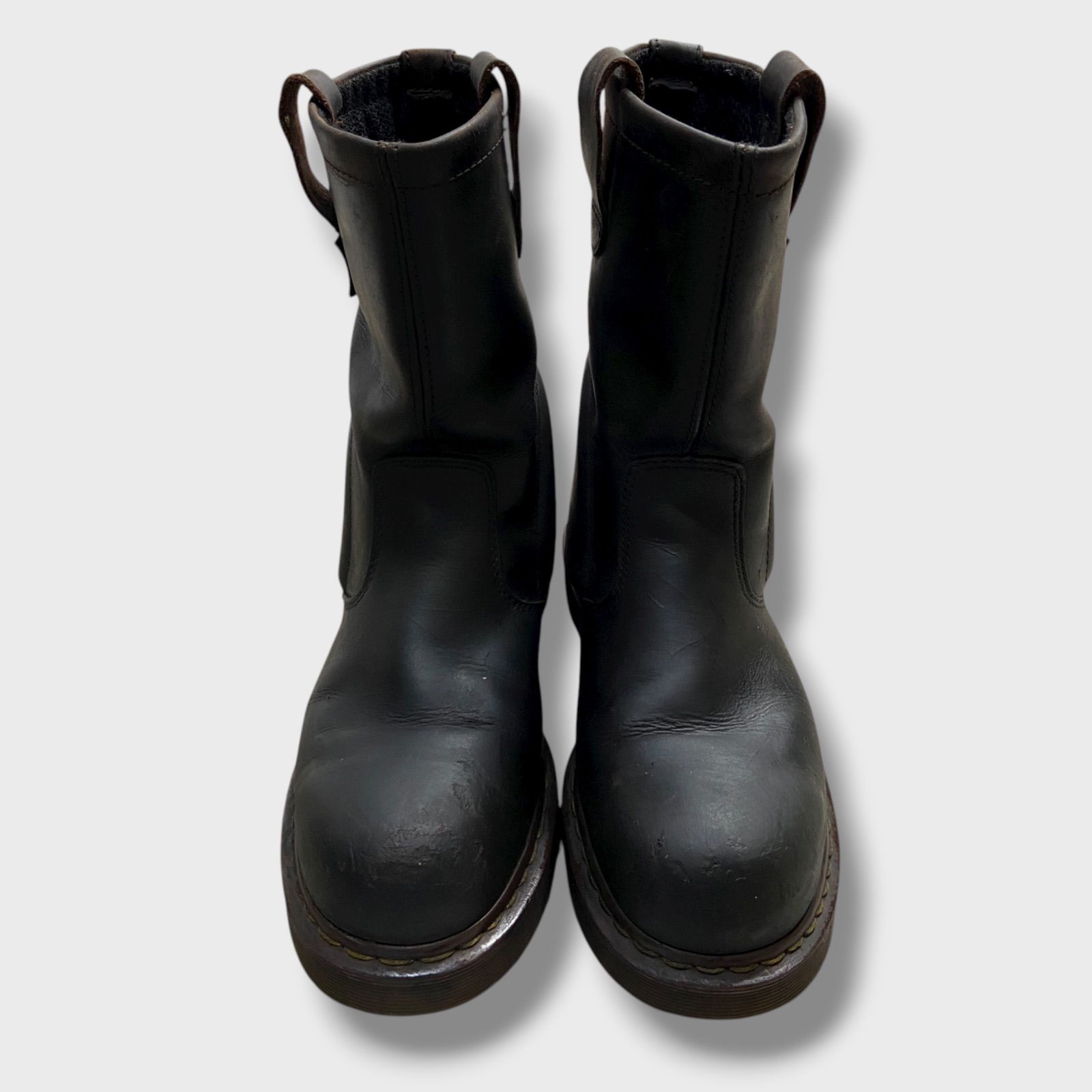 D r.Martens ドクターマーチン スティールトゥエンジニアブーツ レザーブーツ ダークブラウン US10 28cm K25M