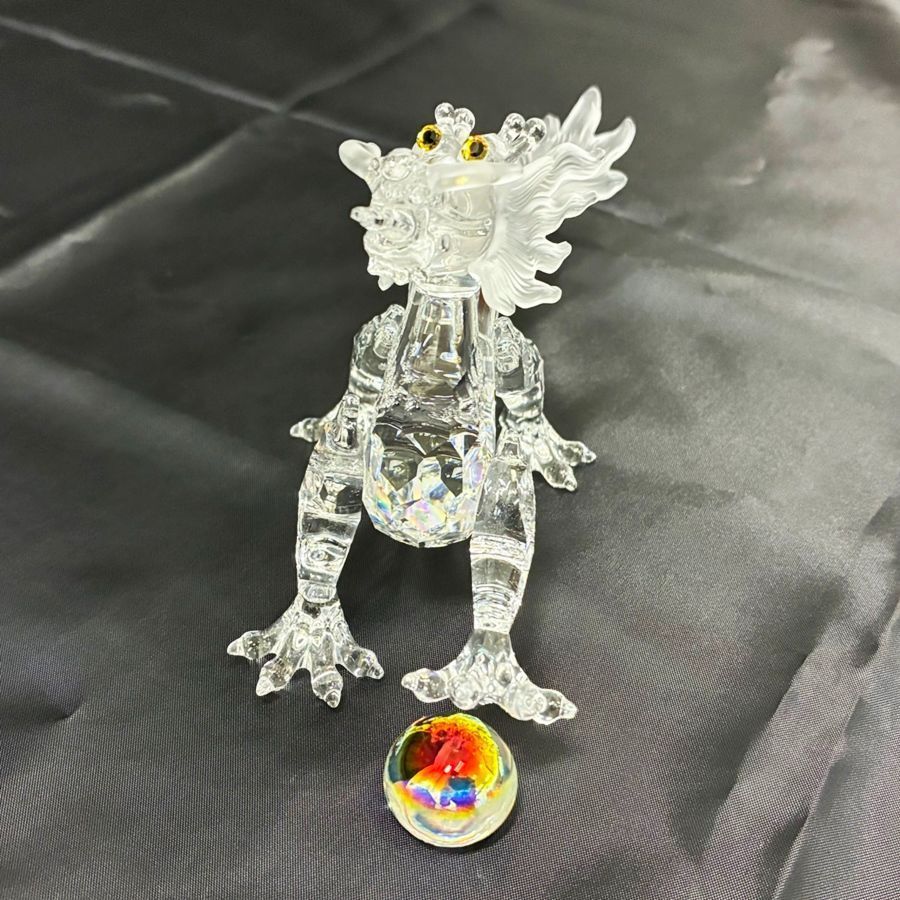 ◇中古美品◇SWAROVSKI【スワロフスキー】ドラゴン 置物 クリスタル