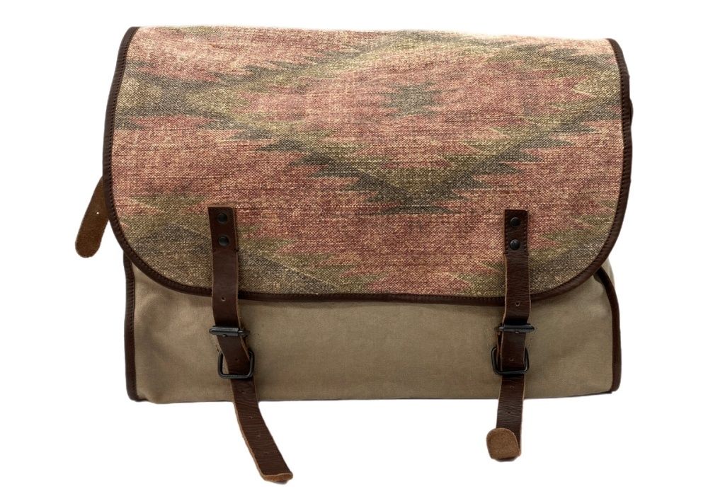 ラルフローレン RalphLauren DENIM - SUPPLY MESSENGER BAG メッセンジャー バッグ キャンバス ネイティブ柄 ショルダー かばん 薄茶 ショルダーバッグ メッセンジャーバッグ 無地 ベージュ 104B-91