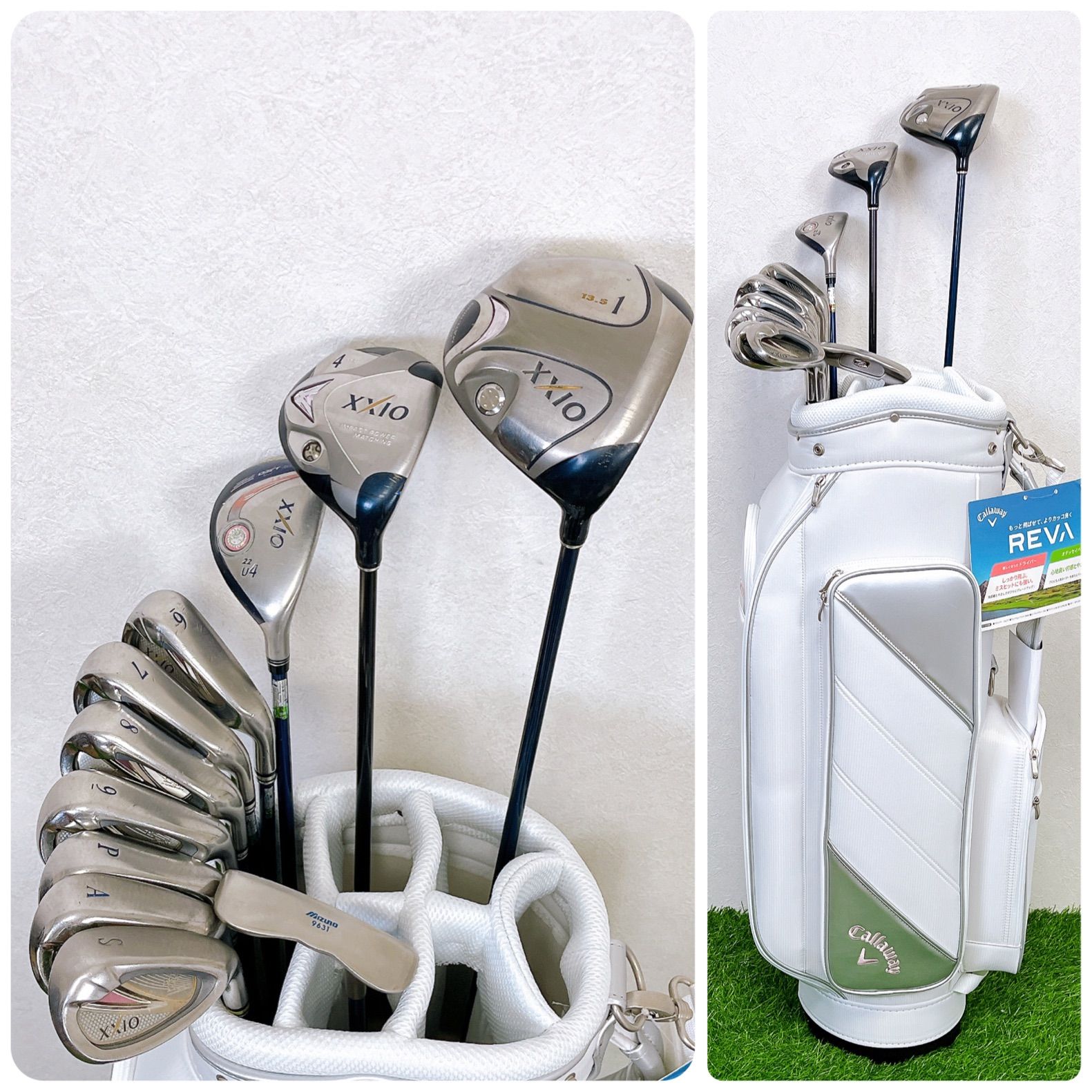 キャディバッグ XXIO MP900 MP800 Callaway REVA ゼクシオ キャロウェイ レバ レディースゴルフクラブセット 11本