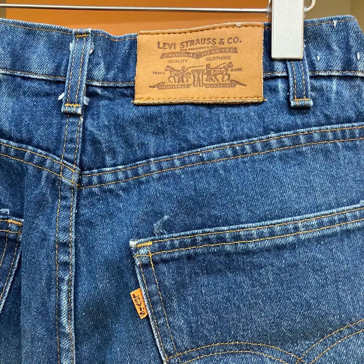 80年代 リーバイス 517 オレンジタブ ダメージ ブーツカット デニム