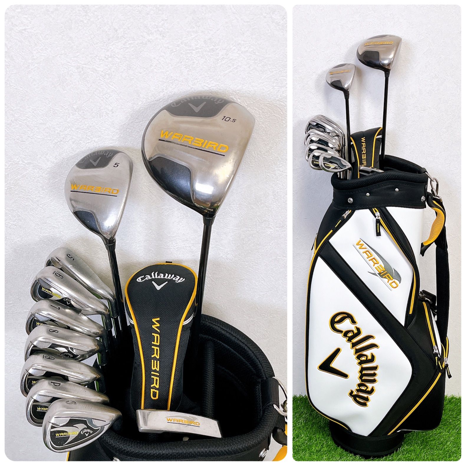 キャディバッグ Callaway WARBIRD キャロウェイ ウォーバード 向け メンズゴルフクラブセット 10本