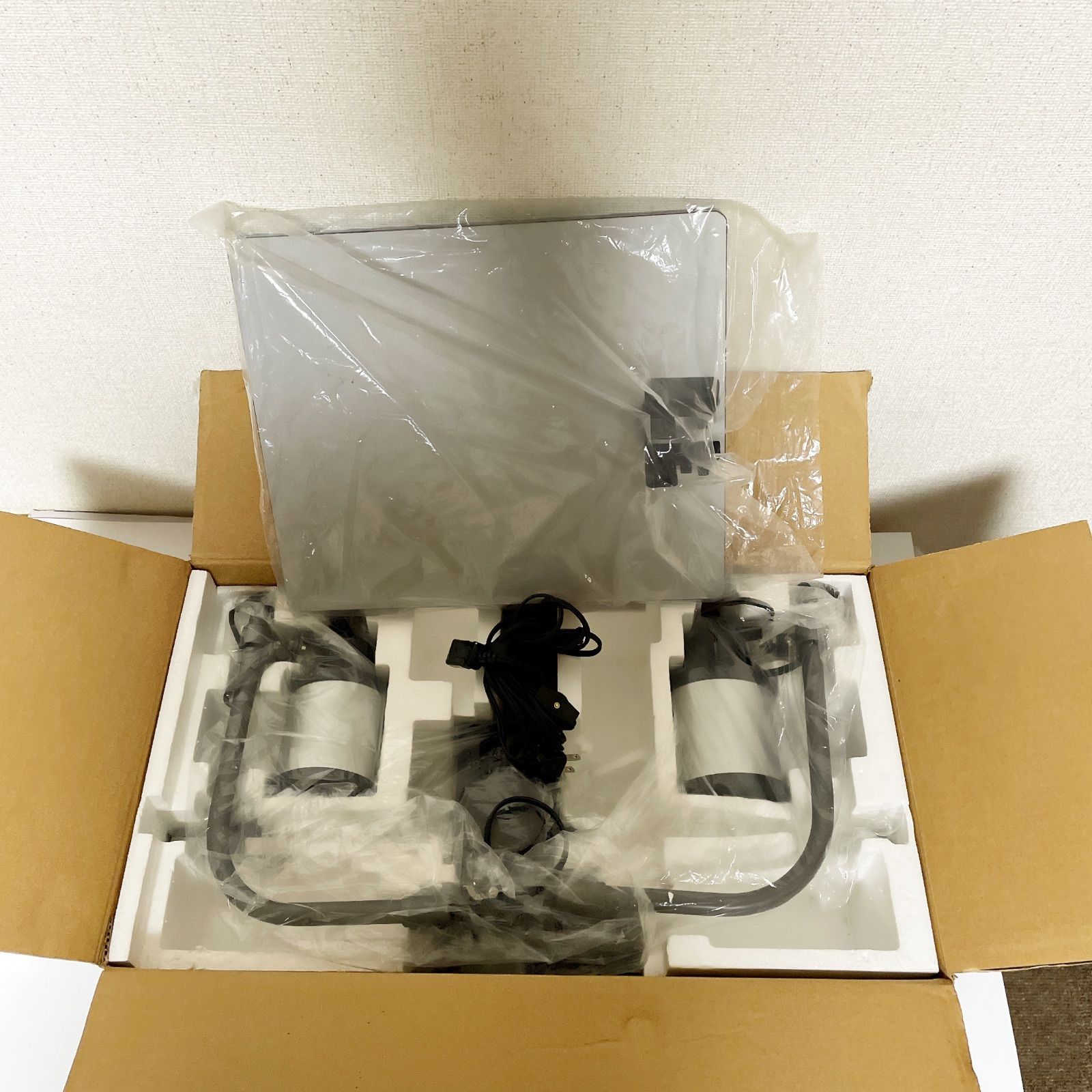 元箱入り 二灯式照明付 LPL CS-40SET L1814A コピースタンドセット 小型撮影台 精密作業向け 定価45 100円 摺動式カメラ台付き