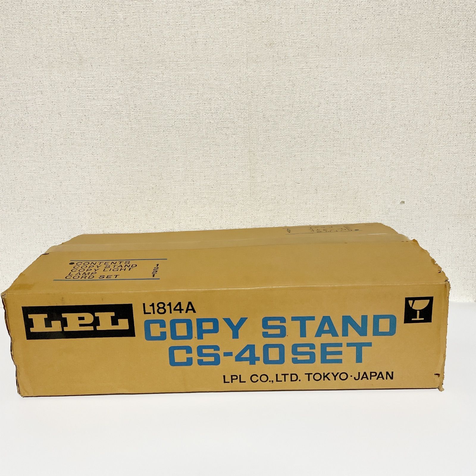 元箱入り 二灯式照明付 LPL CS-40SET L1814A コピースタンドセット 小型撮影台 精密作業向け 定価45 100円 摺動式カメラ台付き