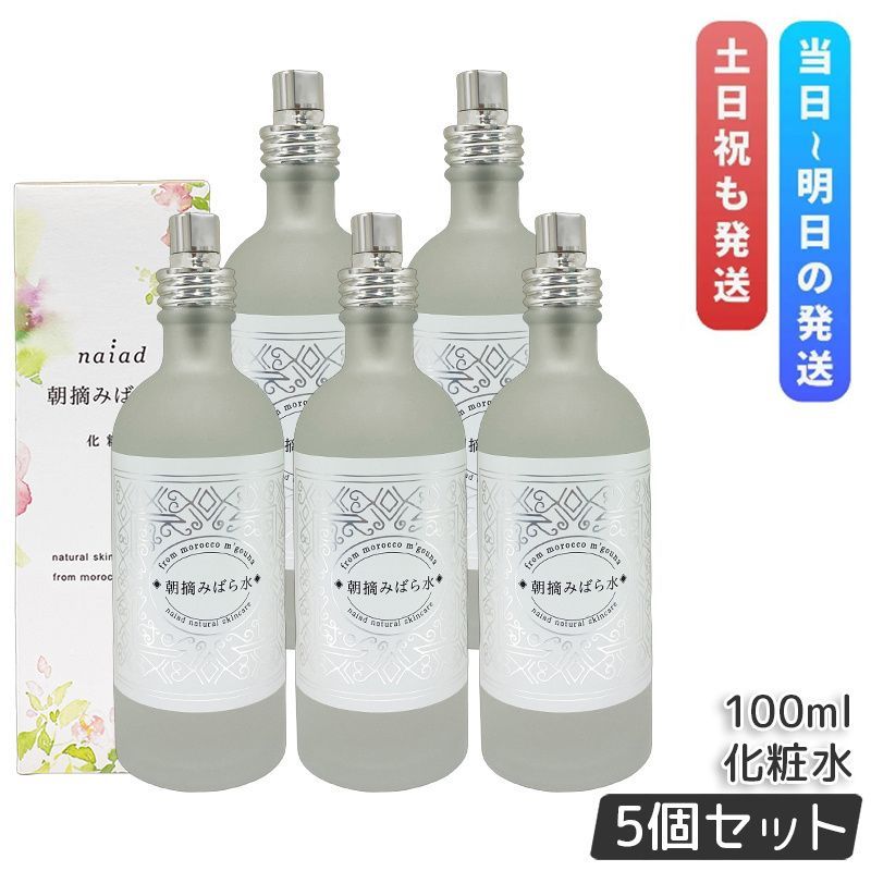 ナイアード 朝摘みばら水 100ml 5個セット naiad 化粧水 ローズウォーター フローラルウォーター ダマスクローズ バラ水 ミスト状化粧水