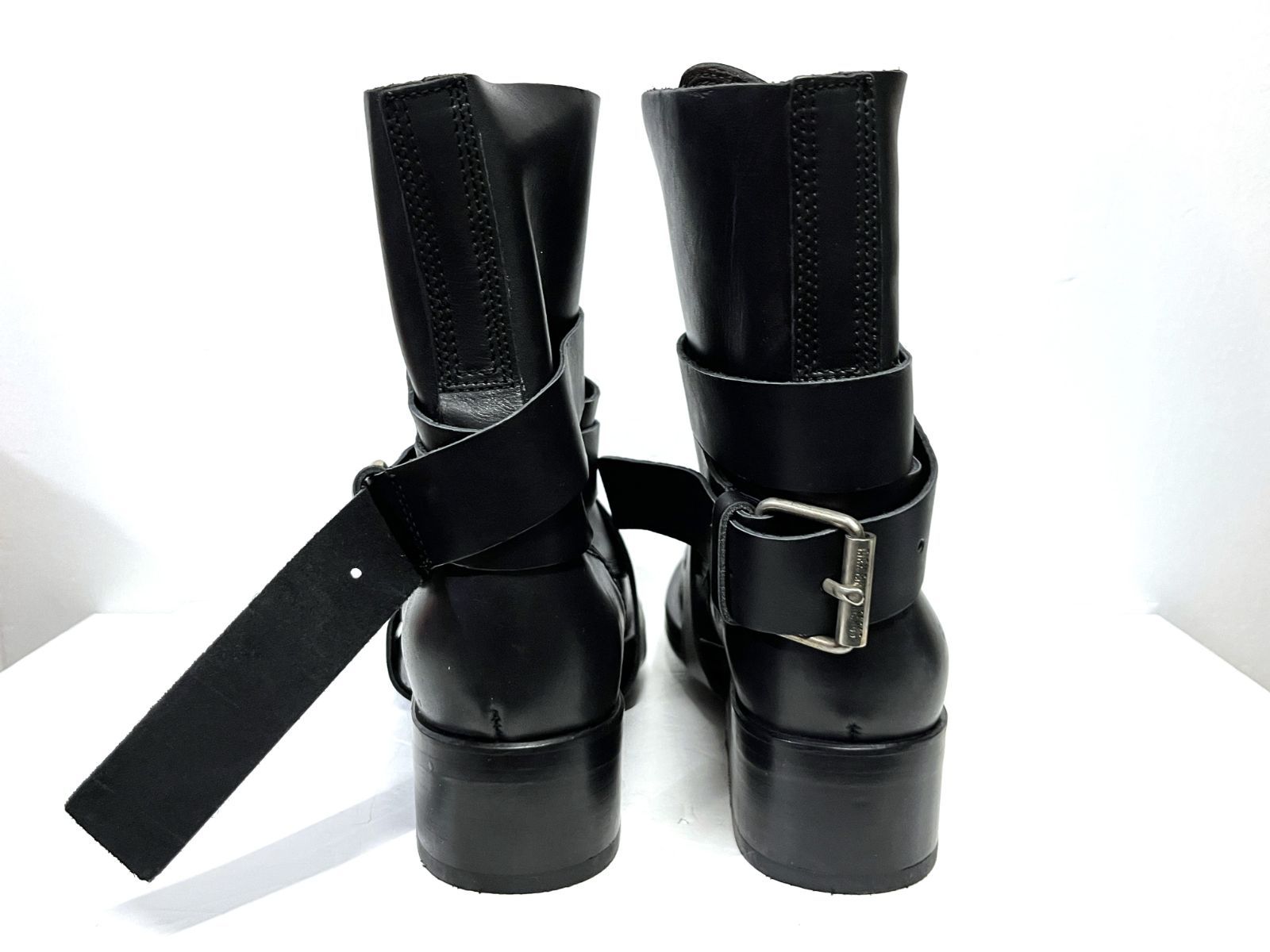 希少 ダークビッケンバーグ DIRK BIKKEMBERGS ベルテッドブーツ DIRK BIKKEMBERGS ダークビッケンバーグ ベルテッドレザーブーツ