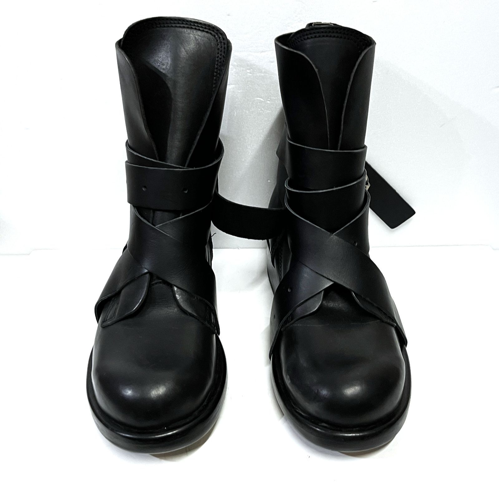 希少 ダークビッケンバーグ DIRK BIKKEMBERGS ベルテッドブーツ DIRK BIKKEMBERGS ダークビッケンバーグ ベルテッドレザーブーツ