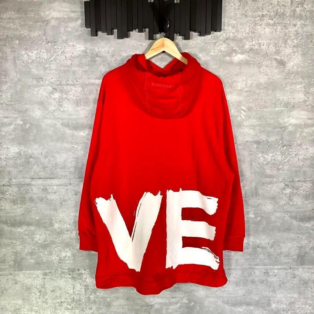 Burberry』バーバリー (XS)オーバーサイズ LOVEプリントパーカー