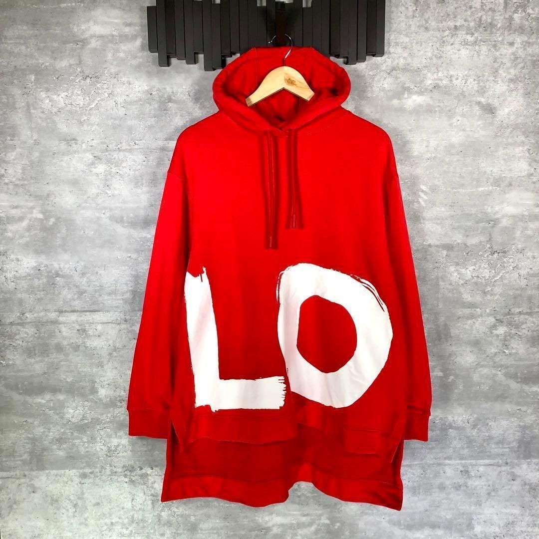 『Burberry』バーバリー (XS)オーバーサイズ LOVEプリントパーカー Burberry』バーバリー (XS)オーバーサイズ LOVEプリントパーカー