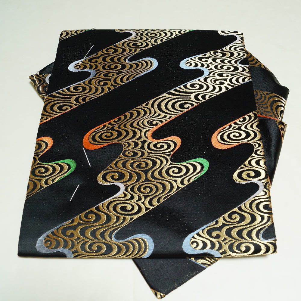 金襴後見帯 踊り用 後見帯 金襴 観世流水 後見結び帯 二部式 作り帯 踊り帯 踊り 帯 着物 踊り着物 リサイクル着物 舞踊 踊り用帯 衣裳 日本舞踊 新舞踊 演劇 舞台 衣装 ステージ カラオケ 踊り子