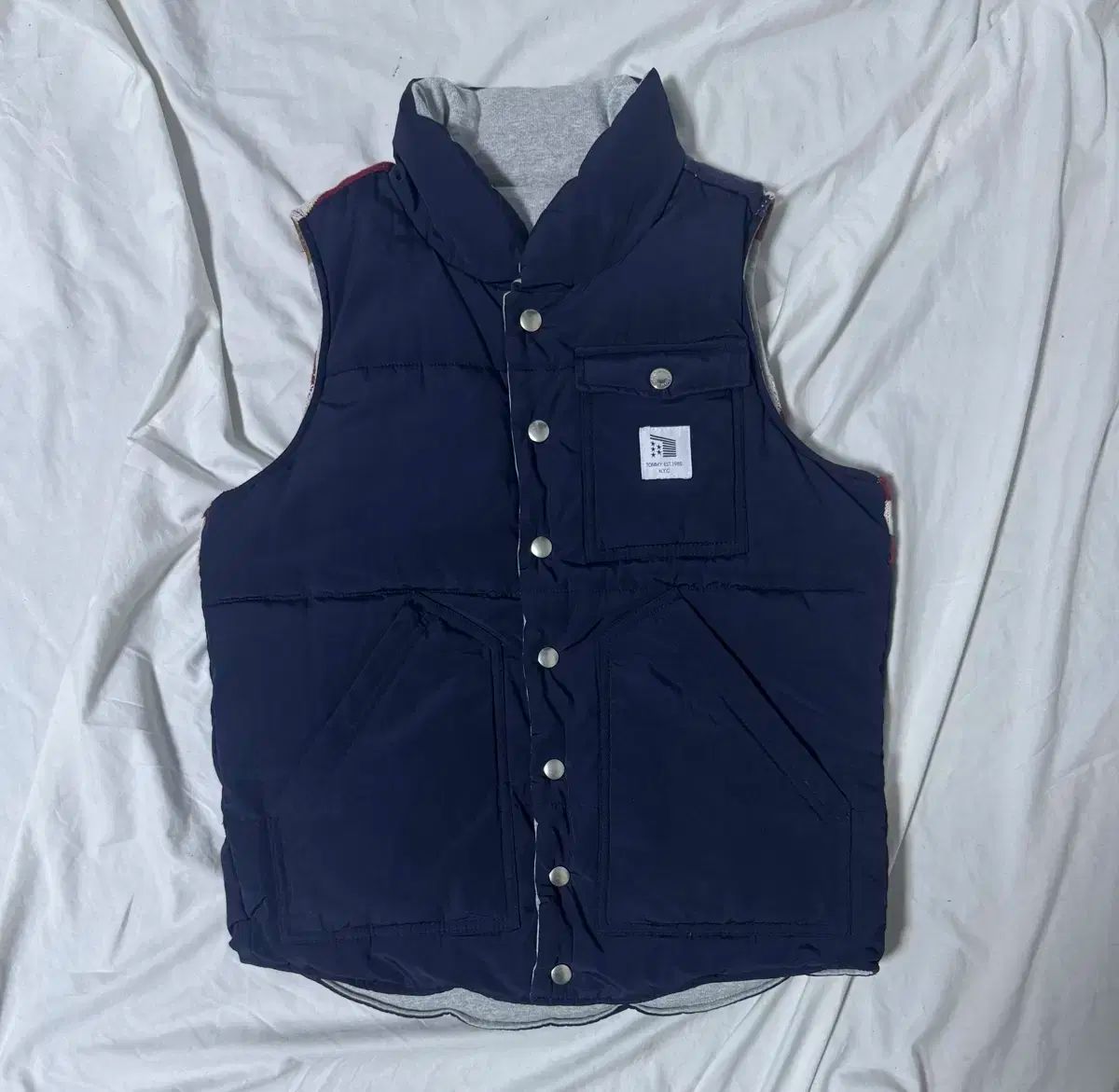 トミーヒルフィガー 星条旗 リバーシブル ダウン ベスト