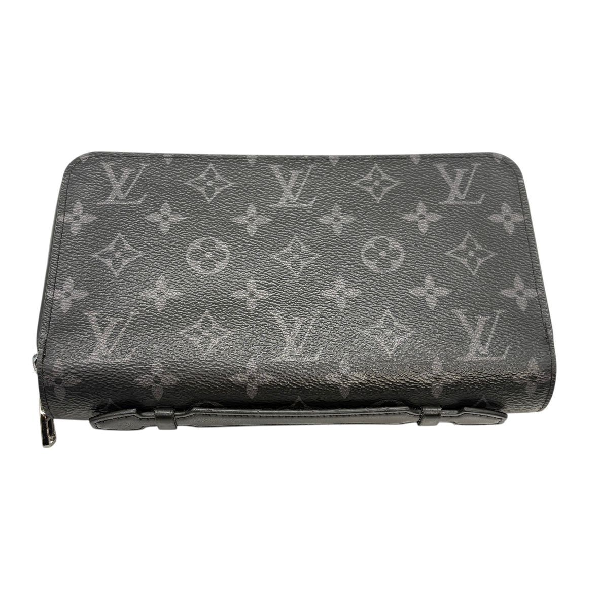 3479 ルイヴィトン 長財布 ジッピーXL M61698 モノグラム エクリプス LV 財布 ブラック グレー シルバー金具 LOUIS VUITTON