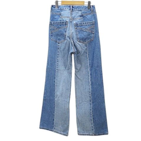 ダイアグラム Diagram デニムパンツ ワイド 36 青系 ブルー 切り替え バイ