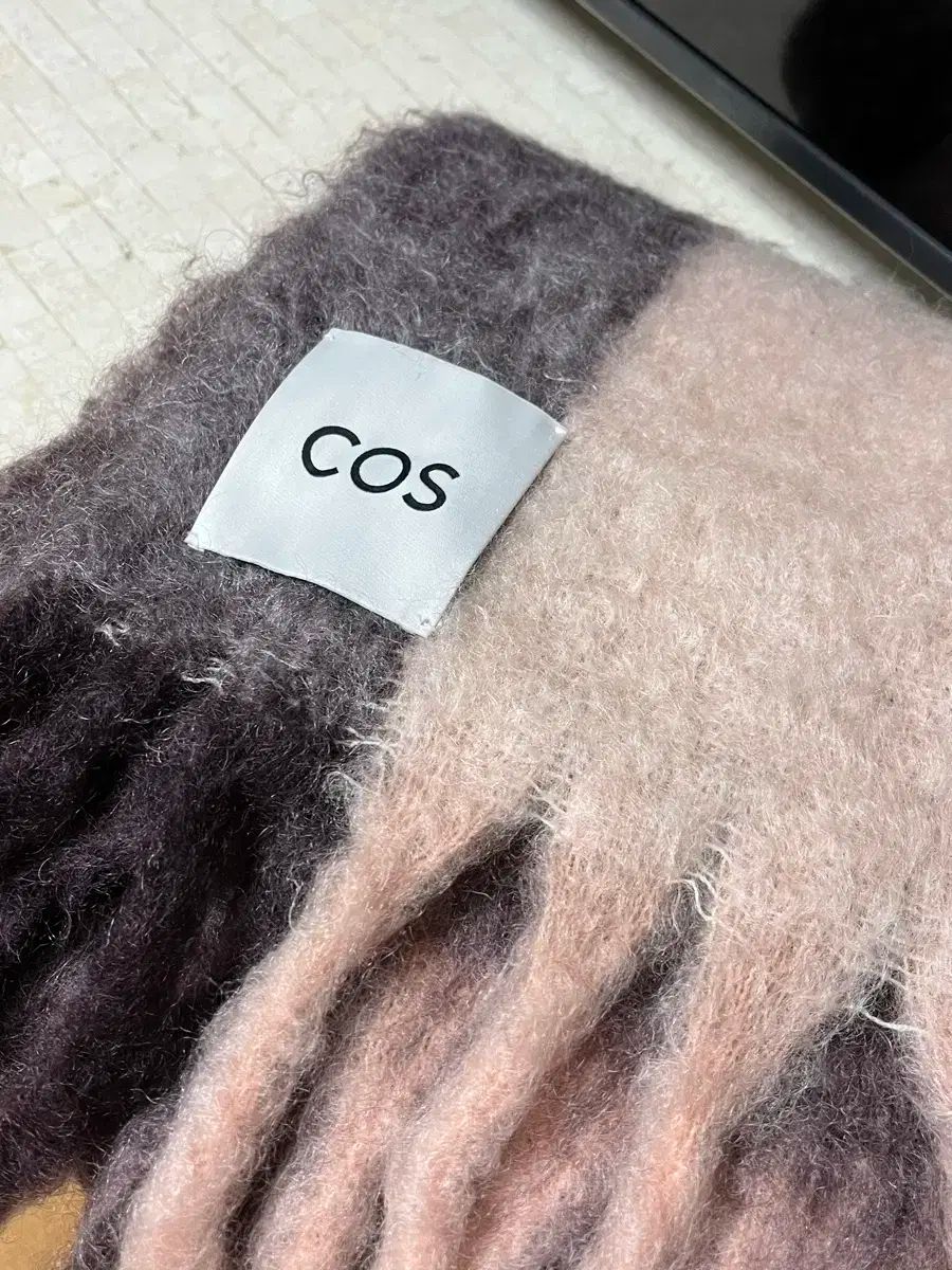  COS コス モヘア マフラー ピンク ブラウン マフラー 小物