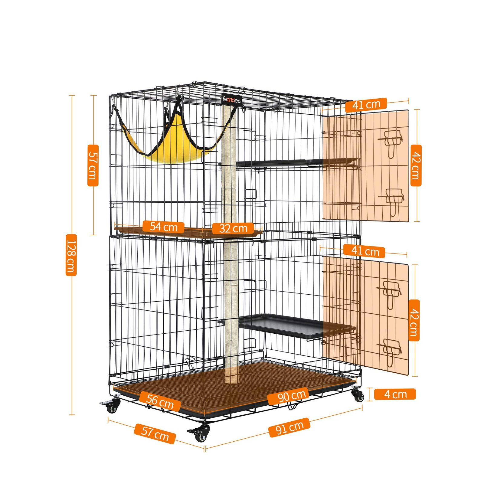 3階層 全段爪研ぎポール付き
