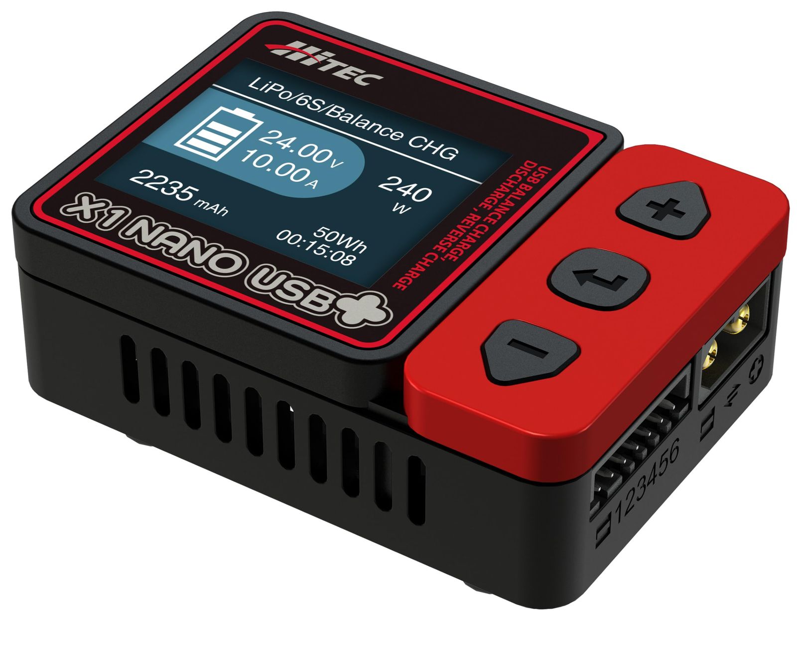 マルチプレックス ジャパン Hitec Multiplex Japan ハイテック X1 NANO USB プラス ハイテック Hitec Ver 44361バランス充 放電器 ラジコン バッテリー USB充電 タイプC 小型 液晶 日本正規