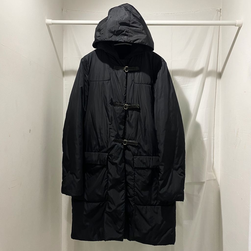 PRADA プラダ 99AW Leather Belt Hooded China Coat ダウンコート