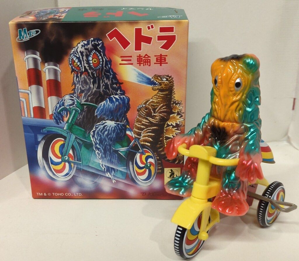 M1号 ブルマァクゼンマイ三輪車 ヘドラ三輪車 ハワイ版(ピンク成型/黄