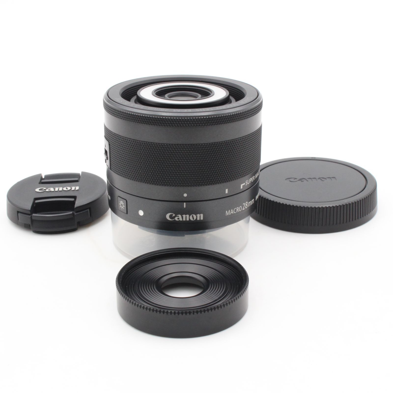 Canon キヤノン EF-M 28mm f3.5 MACRO IS STM CANON キャノン フード 付き 91008