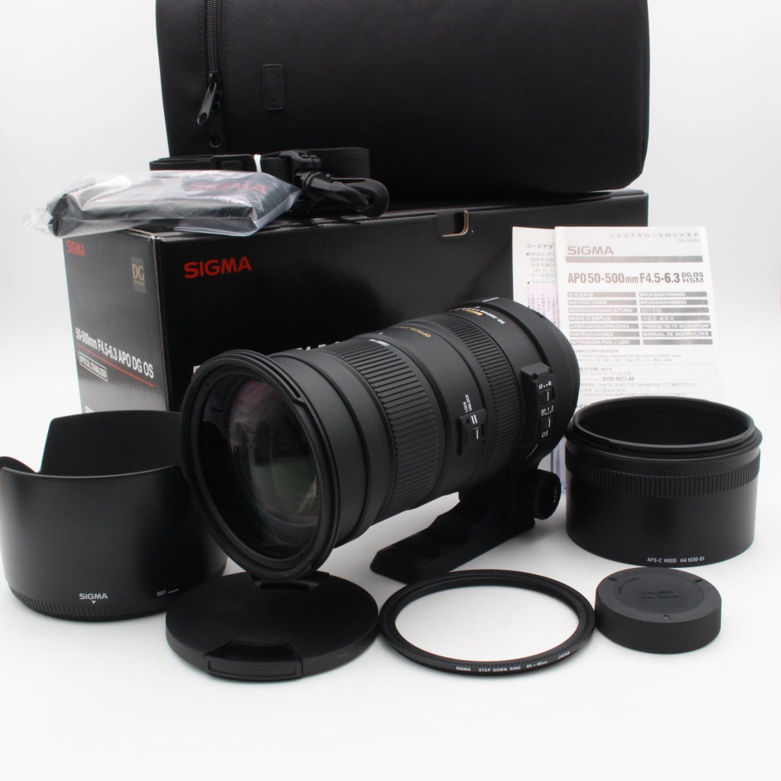 SIGMA シグマ 50 500 mm f 4 5 6 3 APO DG OS HSM ニコン用 元箱 付き 91016