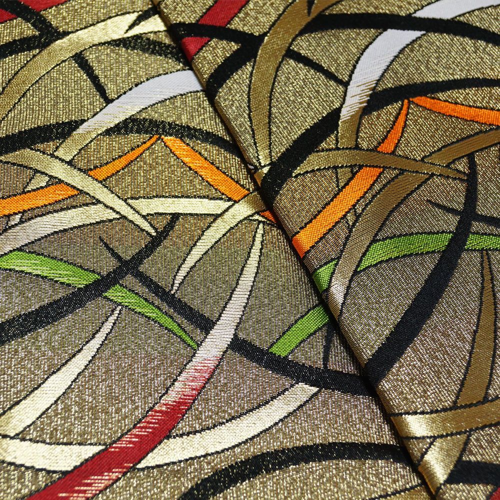  金襴後見帯 踊り用 後見帯 金襴 芝草 後見結び帯 二部式 作り帯 踊り帯 踊り 帯 着物 踊り着物 リサイクル着物 舞踊 踊り用帯 衣裳 日本舞踊 新舞踊 演劇 舞台 衣装 ステージ カラオケ 踊り子 など 付け帯 作り帯 帯