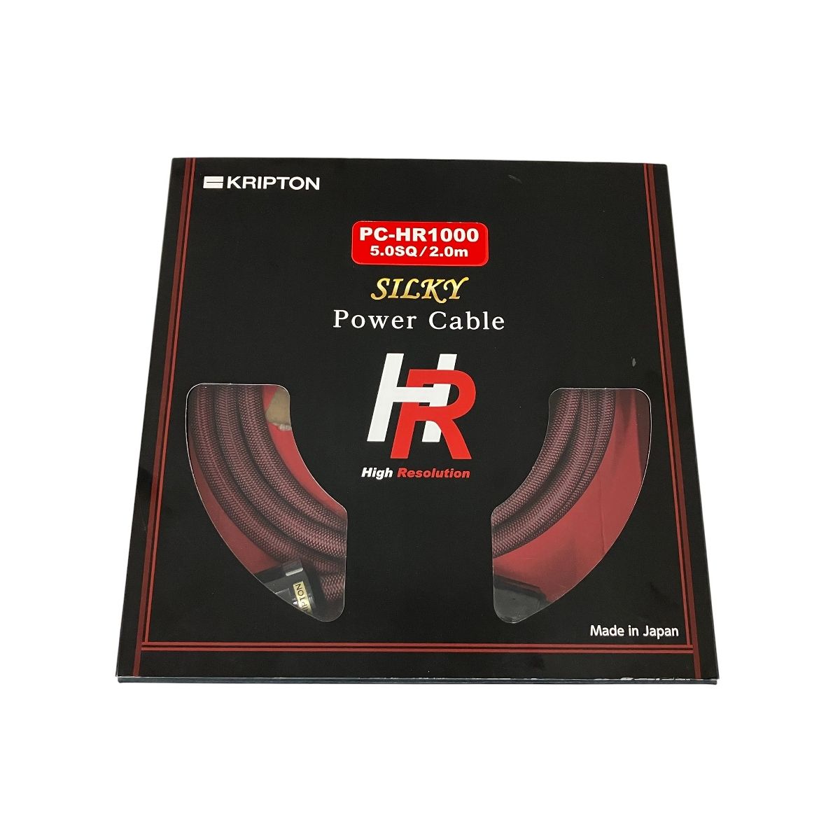 KRIPTON PC-HR1000 2.0m 5.0SQ 電源ケーブル SILKY Power Cable クリプトン オーディオ 元 き O10605494