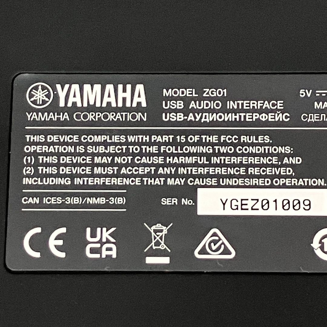YAMAHA ZG01 オーディオインターフェイス　中古 YAMAHA ヤマハ ZG01 オーディオインターフェース 音響機材 配信機材