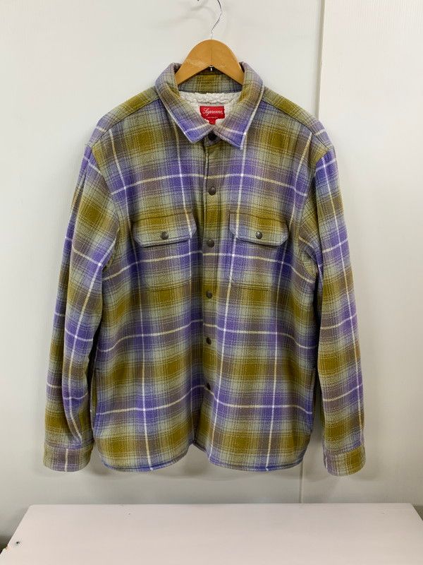 品 Supreme シュプリーム 22AW SHEARLING LINED FLANNEL SHIRT 22秋冬 シアリング ライニング フランネル シャツ 149-251109-rt-02-tag