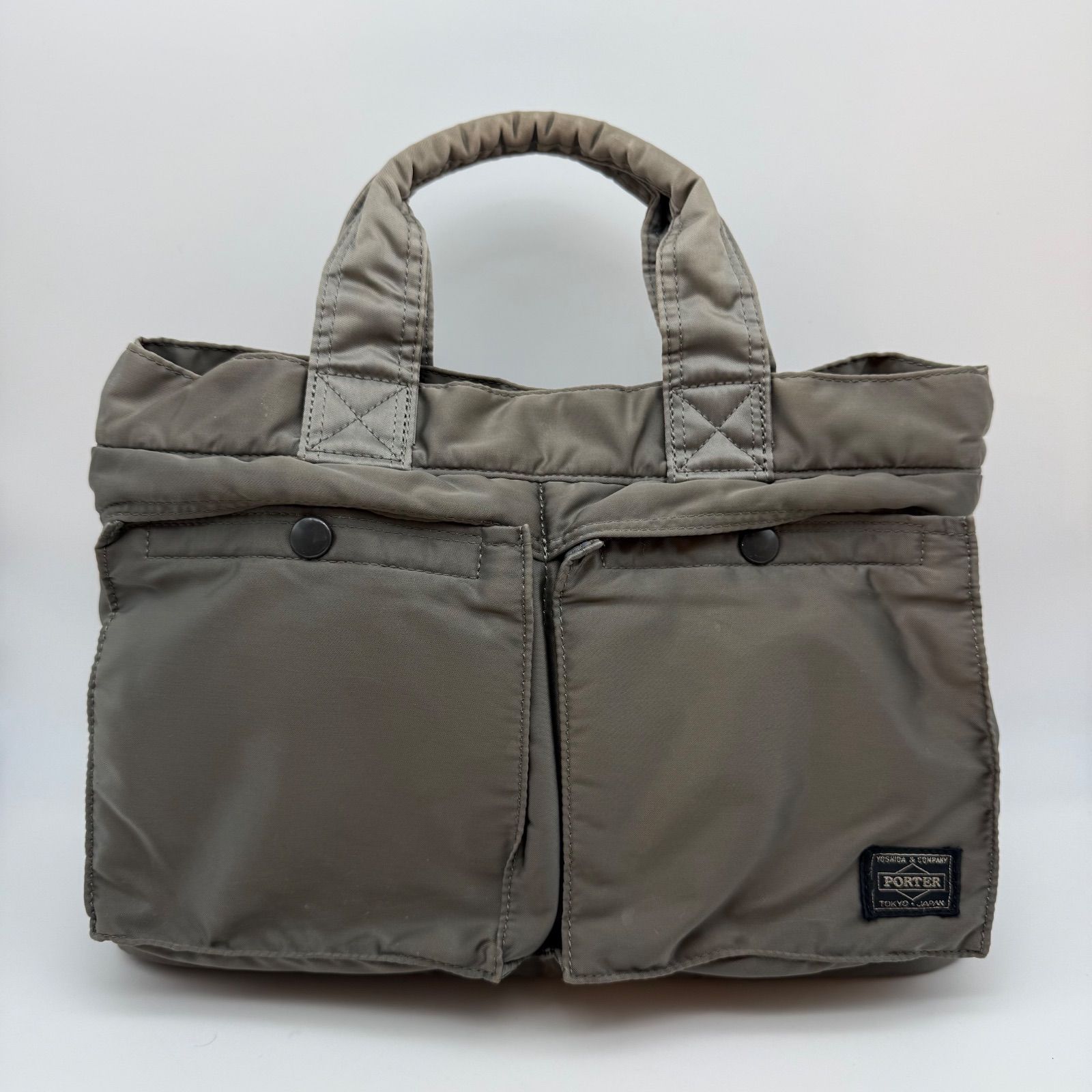 ●希少●　ポーター　タンカー　トートバッグ　ハンドバッグ　グレー　大容量　A4可 ✨PORTER ポーター TANKER タンカー トートバッグ ハンドバッグ