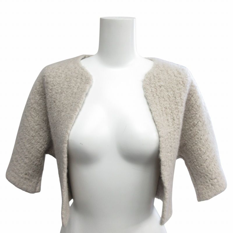 【中古】フォクシー Knit Bolero Teddy 2020年 41766 カシミヤシルク ボレロ カーディガン 白 ホワイト F IBO70 フォクシー FOXEY Knit Bolero Teddy 2020年 41766 カシミヤシルク