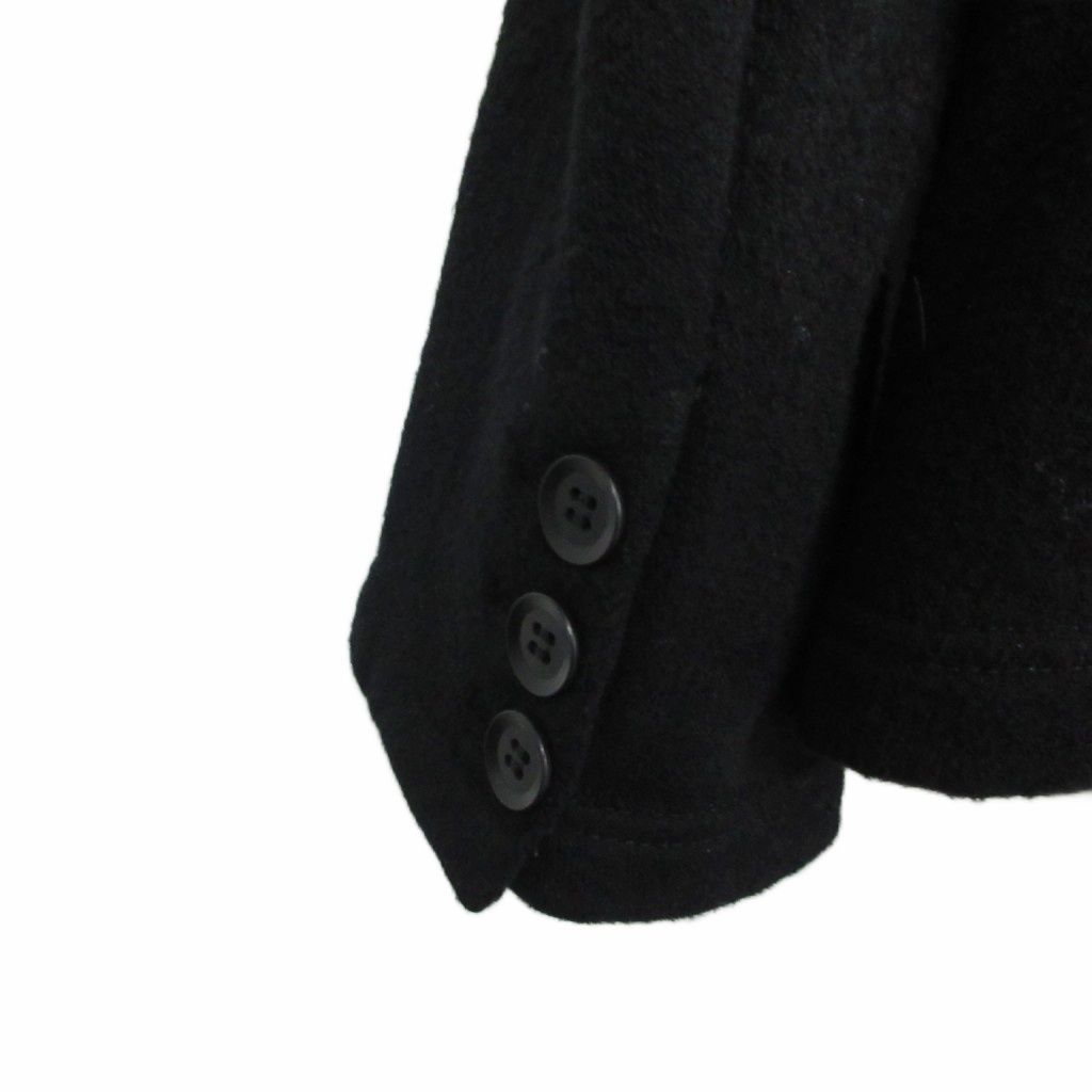 【中古】ヨウジヤマモト FEMME 24SS スーピマコットン パイル ボタン ジャージー ジャケット FS-T43-079 ブラック 2 ヨウジヤマモト YOHJI YAMAMOTO FEMME 24SS スーピマコットン パイル