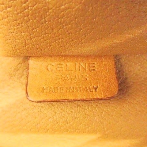  セリーヌ CELINE ヴィンテージ マカダム柄 バニティバッグ ハンドバッグ イタリア製 茶 ブラウン ポーチ バッグ